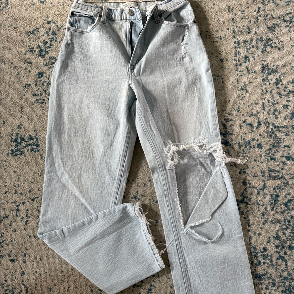 Abercrombie & Fitch Blue Straight Leg Jeans